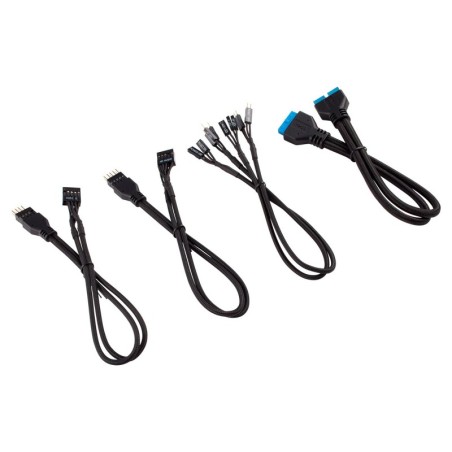 Corsair - Kit d'extension gainé pour panneau avant (30 cm) - Noir