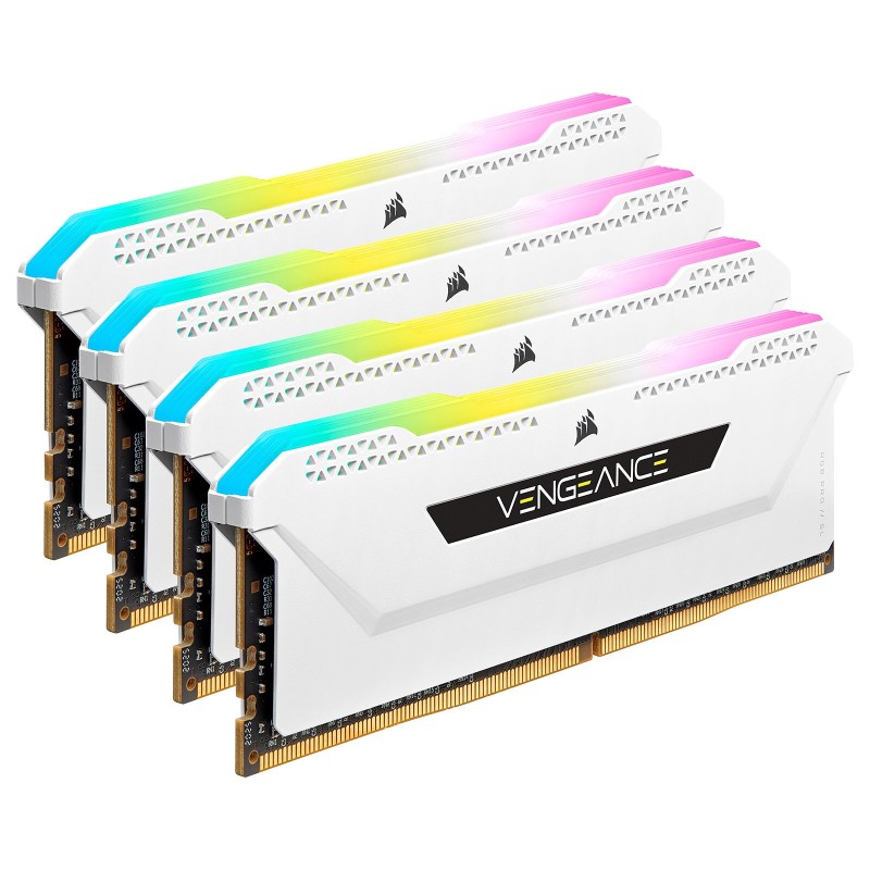 Corsair Vengeance RGB PRO SL Series 32 Go (4 x 8 Go) DDR4 3600 MHz CL18 - Blanc