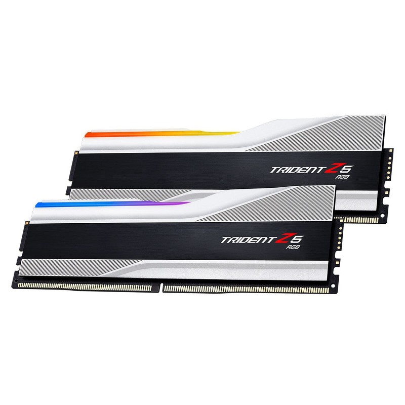 G.Skill Trident Z5 RGB 64 Go (2 x 32 Go) DDR5 6400 MHz CL32 - Argent