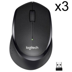 Logitech M330 Silent Plus (Noir) (x3)