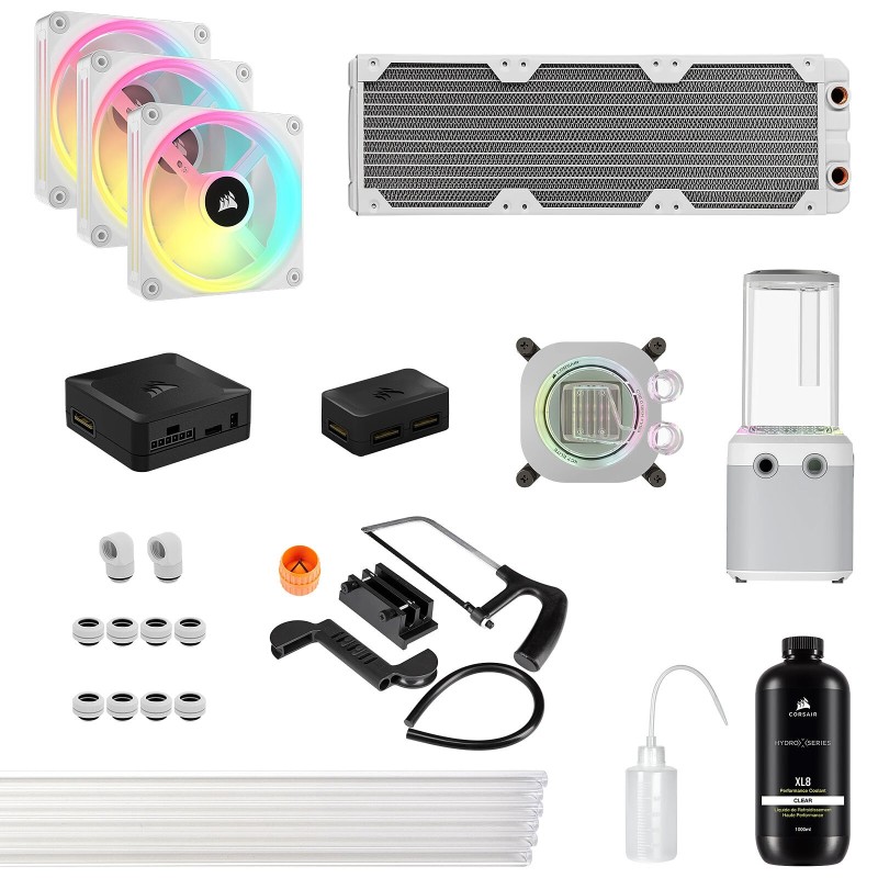 Corsair Hydro X Series iCUE LINK XH405i RGB (Blanc)