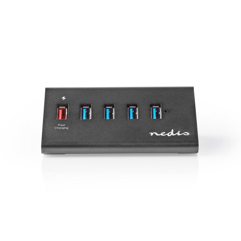 Nedis Hub USB 3.0 à 5 ports avec port de chargement QC 3.0