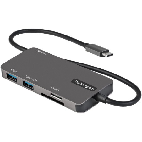 StarTech.com Adaptateur multiport USB-C vers HDMI 4K 30 Hz Hub 3 ports USB 3.0 SD/microSD et Power Delivery 100W